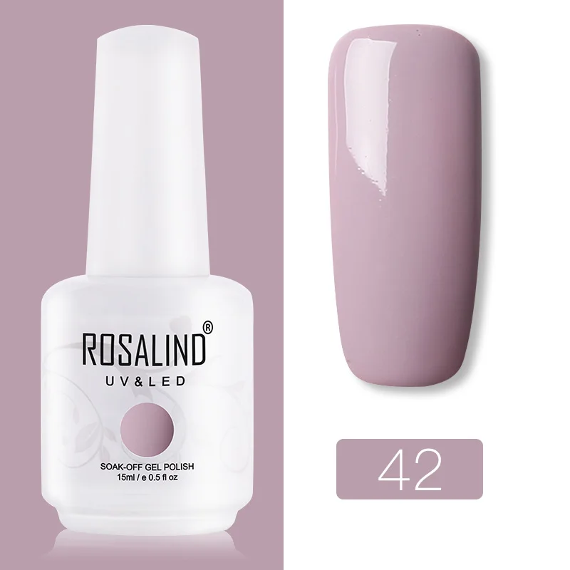 RH42 ROSALIND Гель-лак гибридные лаки для ногтей Маникюр УФ светодиодный полуперманентный гель для ногтей впитывающий Гель-лак базовое верхнее покрытие 15 мл цвет - Цвет: RH42