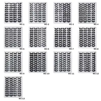 

20 Pairs Beauty 3D Mink Eye Lashes Long Thick Soft Natural Fake False Eyelashes Makeup Tool