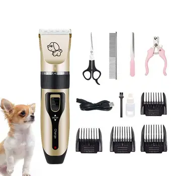 

4PC/Set Electric Hair Cutter Tool Professional Ceramics Hair Trimmer Tool USB Charging Pet Hair Grooming Clipper Pet Beauty Tool