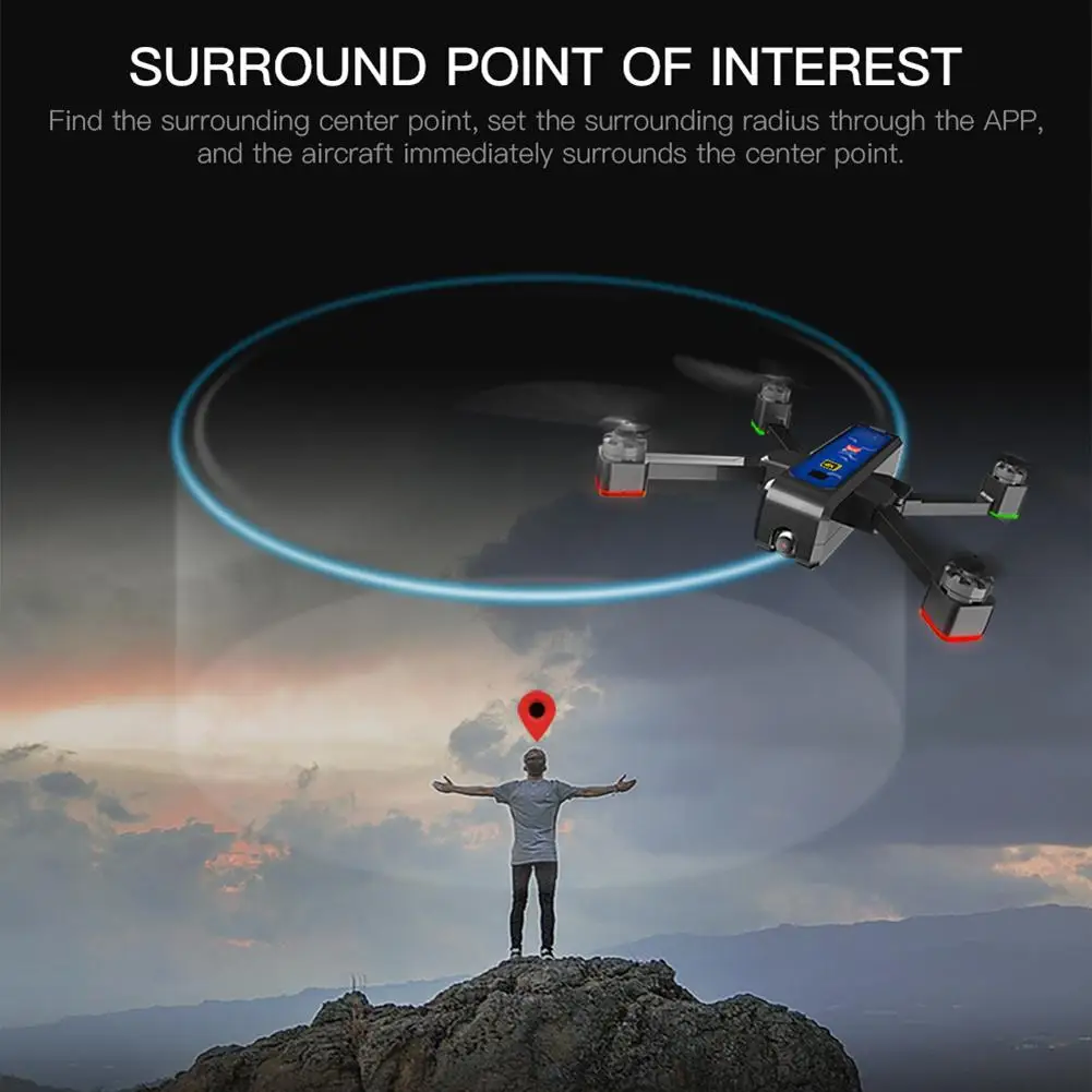Дрон с дистанционным управлением 4K 5G WiF HD камера Квадрокоптер FPV складной четырехосевой Дрон с бесщеточным Мотором оптическое позиционирование потока