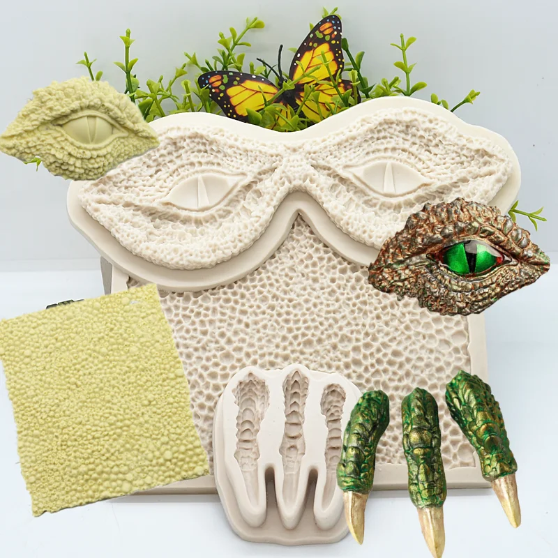 Dinosaur Paw Skin Eye Silicone Mold Kitchen Resin Cake Baking Tool DIY Pastry Fondant Moulds Dessert Chocolate Lace Decoration | Дом и сад