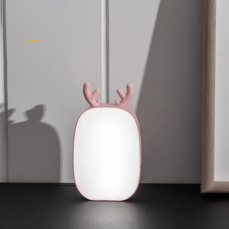 

BRELONG creative cute deer multi-function LED small table lamp student reading eye protection charging usb night light