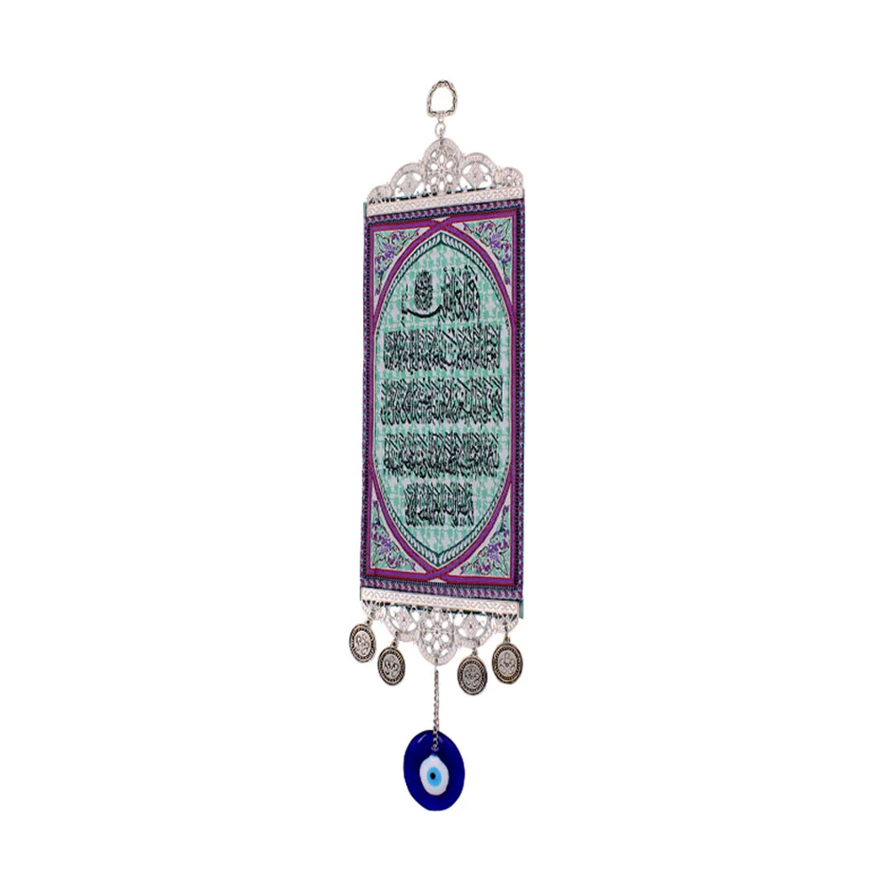 1Pc Exquisite Alloy Hanging Decor Blue Eye Turkish Ornament Wall Pendant Purple | Дом и сад