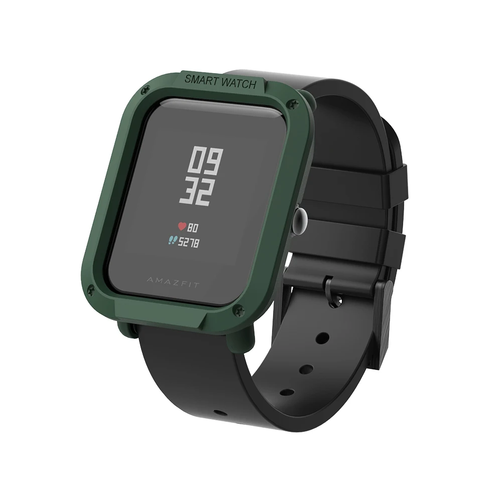 Army green case Чехол SIKAI Pace для Amazfit Bip lite Youth GTR GTS, чехол для часов, защитный корпус, аксессуары для умных часов Huami GTR 47 мм 42 мм - Цвет: Army green case