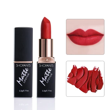 

SHOPANTS 12 Colors Nutritious Easy to Wear Waterproof Long Lasting Makeup Lacquer Moisturizer Matte Lipstick