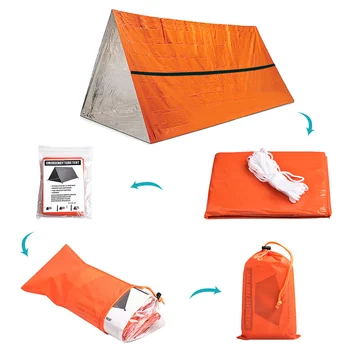 Outdoor Waterproof Emergency Survival Tent Shelter with Sleeping Bag for Camping Hiking Adventure Emergency Survival Tent 4