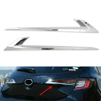 

Auto Car Rear Tail Light Lamp Exterior Accessories Eyebrow Decoratives Cover Trim For Toyota Corolla Hatchback 2019-2020 Chrome