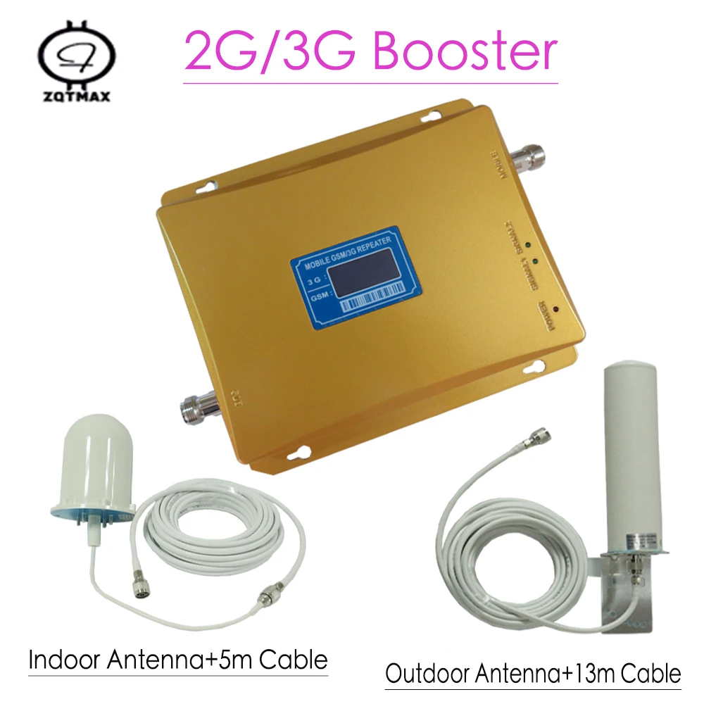 ZQTMAX GSM 3G усилитель сигнала UMTS LTE передачи данных 900 2100 двухдиапазонный