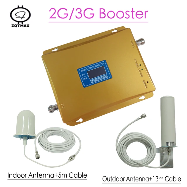 $US $114.38 ZQTMAX GSM 3G signal booster UMTS LTE Data Signal amplifier 900 2100 Dual band repeater + antenna accessories