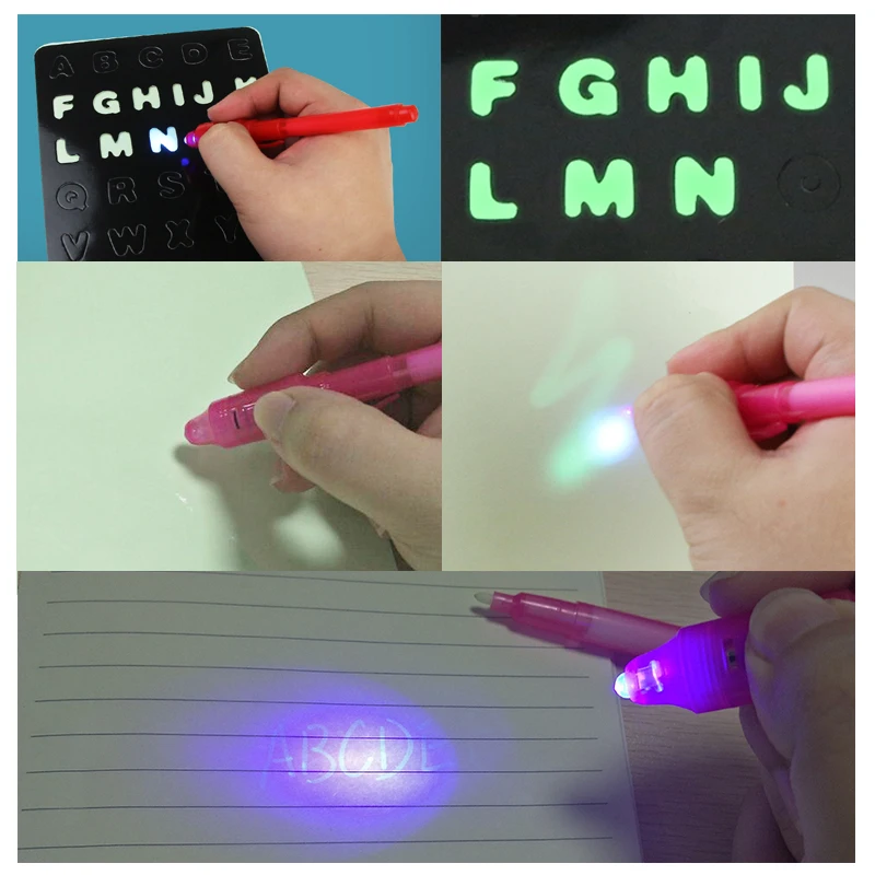 English Letter Drawing Board Luminous Writing Board Toy Set in Dark Glow Painting Pad Early Educational Kids Toys Birthday Gifts