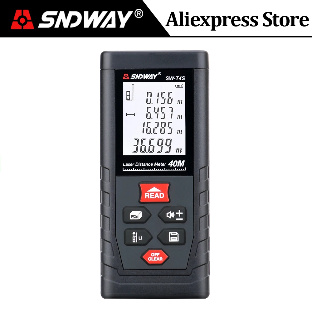 SNDWAY Laser Rangefinder Tape Measure Distance Meter 120m 100m 80m 70m 60m 50m 40m range finder Electronic Laser Ruler Tester