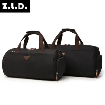 

Z.L.D. High quality waterproof canvas bag + shoe warehouse travel bag men's Duffle shoulder Messenger bag large capacity weekend