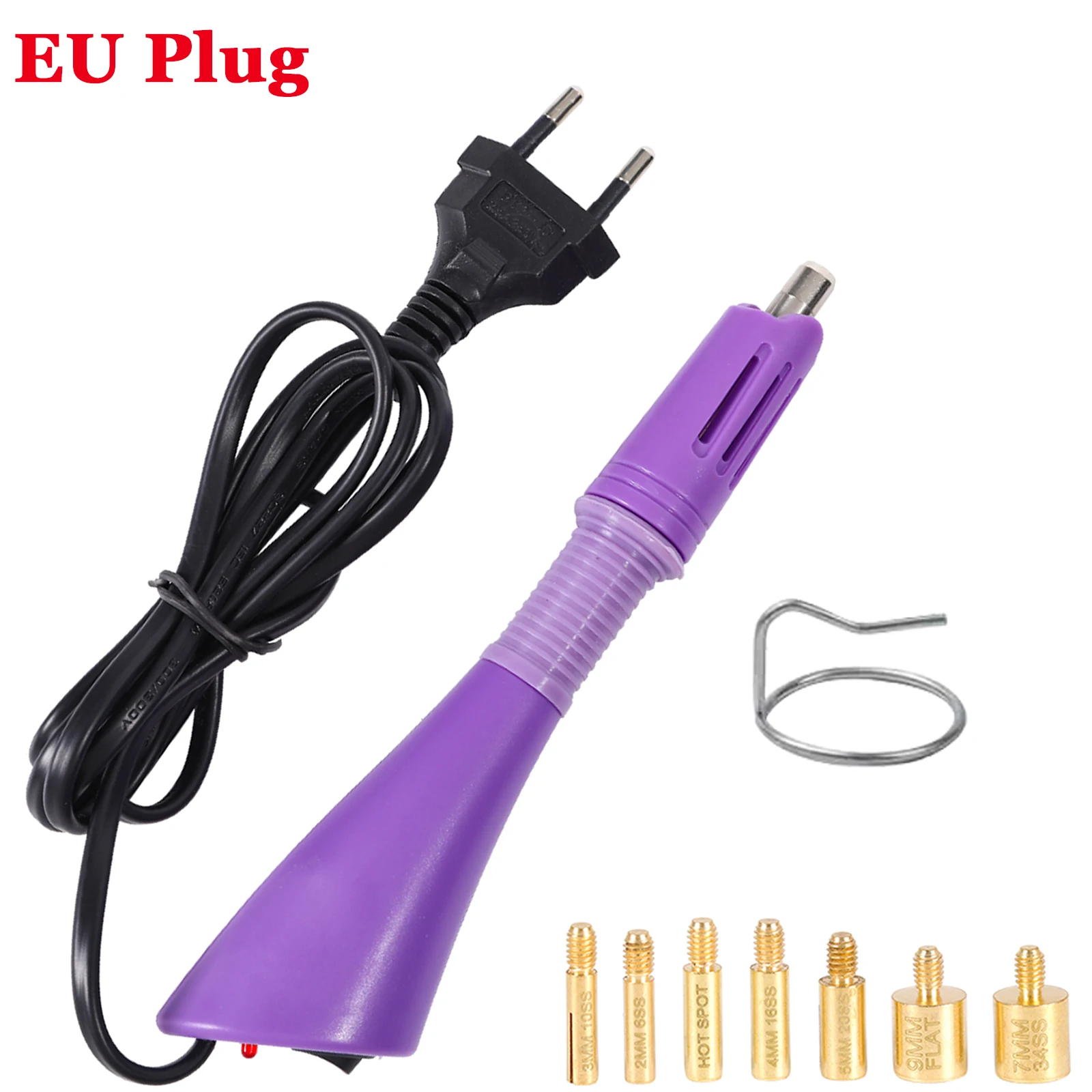 Fast Heated Hotfix Rhinestone Pink Choice Hot Fix Applicator Iron-on Wand Heat-fix Tool Gun 7 Tips Garment Beads Dropshipping 