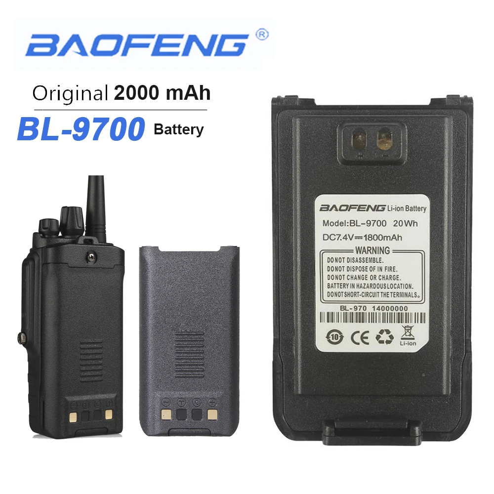 

Baofeng Waterproof BF-9700 Battery Two Way Radio Batteries For UV-9R Plus BF-A58 UV-8Plus BF-R6 UV960 S56MAX 9RSR Walkie Talkie