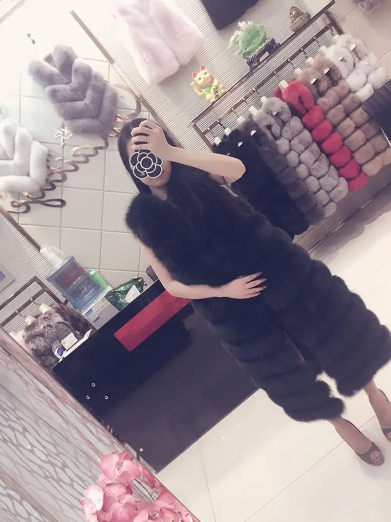 Manteau Fausse Fourrure Femme длинный 2019 пушистый меховой жилет роскошное Женское пальто из