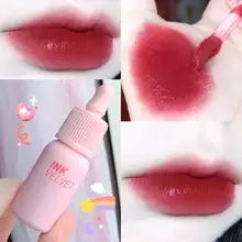 Ins pequena garrafa batom fosco batom estilo estudante maquiagem longa tonalidade duradoura lábio cosméticos dwaterproof água z0y4