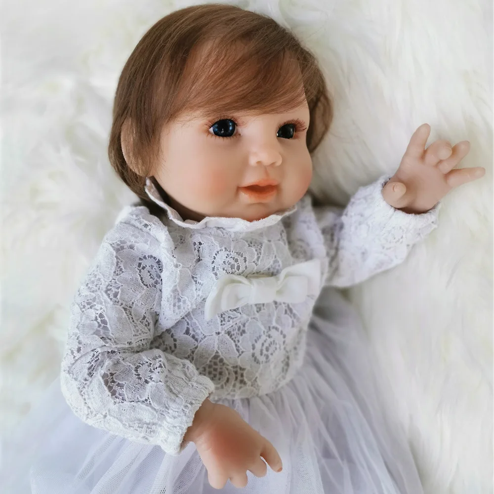 20inch Boneca Reborn Silicone Cotton Body Reborn Baby Doll Silicona 50cm Bebe Reborn Lifelike Toddler Bonecas Girl Brinquedos