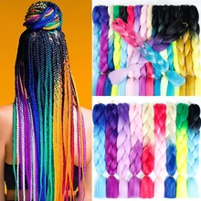 Косы синтетические волосы длинные огромные крючком плетение 2" 100 г/шт. Омбре цвет косы дешевые и хорошее качество синтетического волокна волос