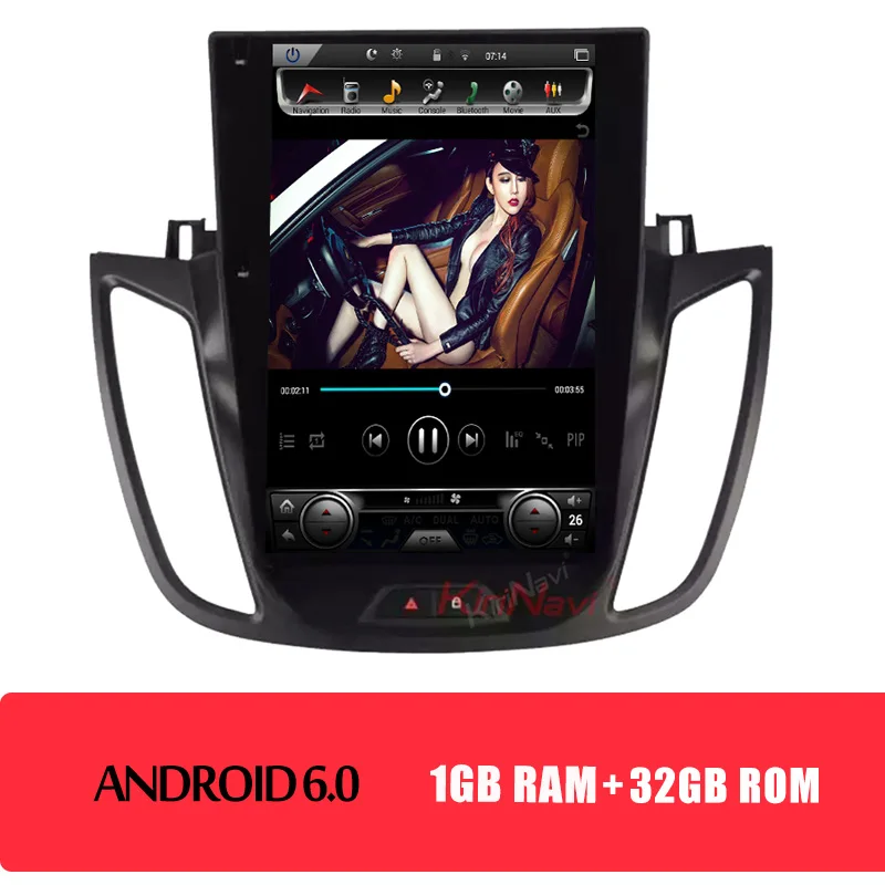 KiriNavi вертикальный экран Tesla style 12,1 Android 8,1 автомобильное радио gps навигация для Ford автомобильное Kuga Dvd мультимедийный плеер 2013 - Цвет: android car radio