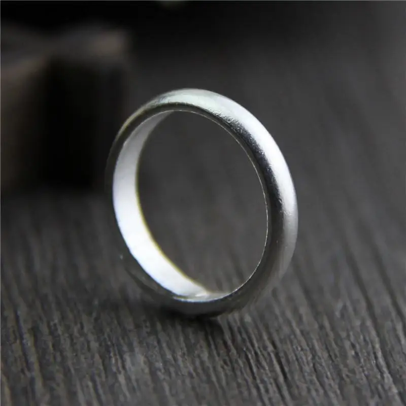 matt silver ring