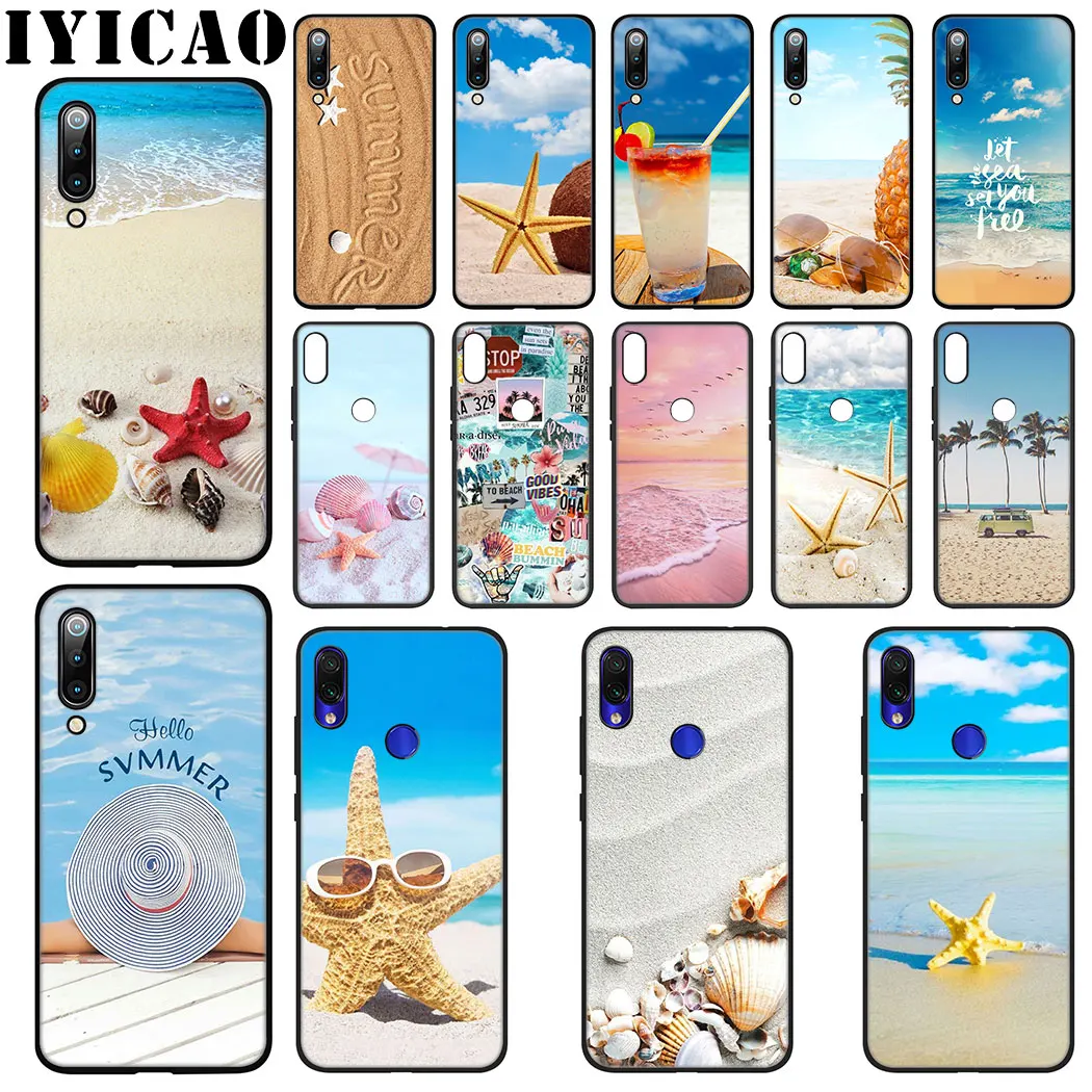 IYICAO Summer beach Soft Silicone Case for Xiaomi 9 8 SE A2 Lite A3 9T Pro A1 CC9 5X 6X MAX 3 F1 |