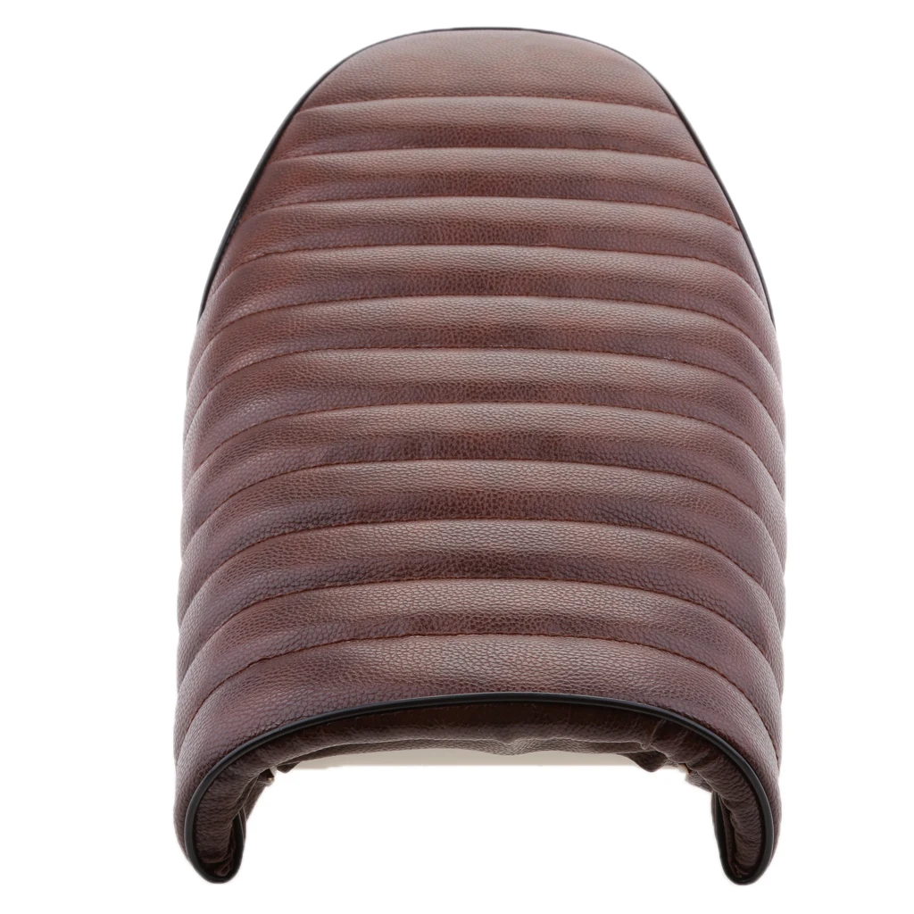 Motorcycle Cafe Racer Seat Brown +2' 32Ft Fiberglass Exhaust Heat Wrap Beige