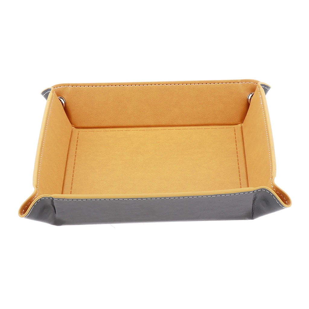 Dice Tray PU Leather Dice Rolling Tray Holder for Games Like RPG, DND, Drinking Bar Board Game Supplies