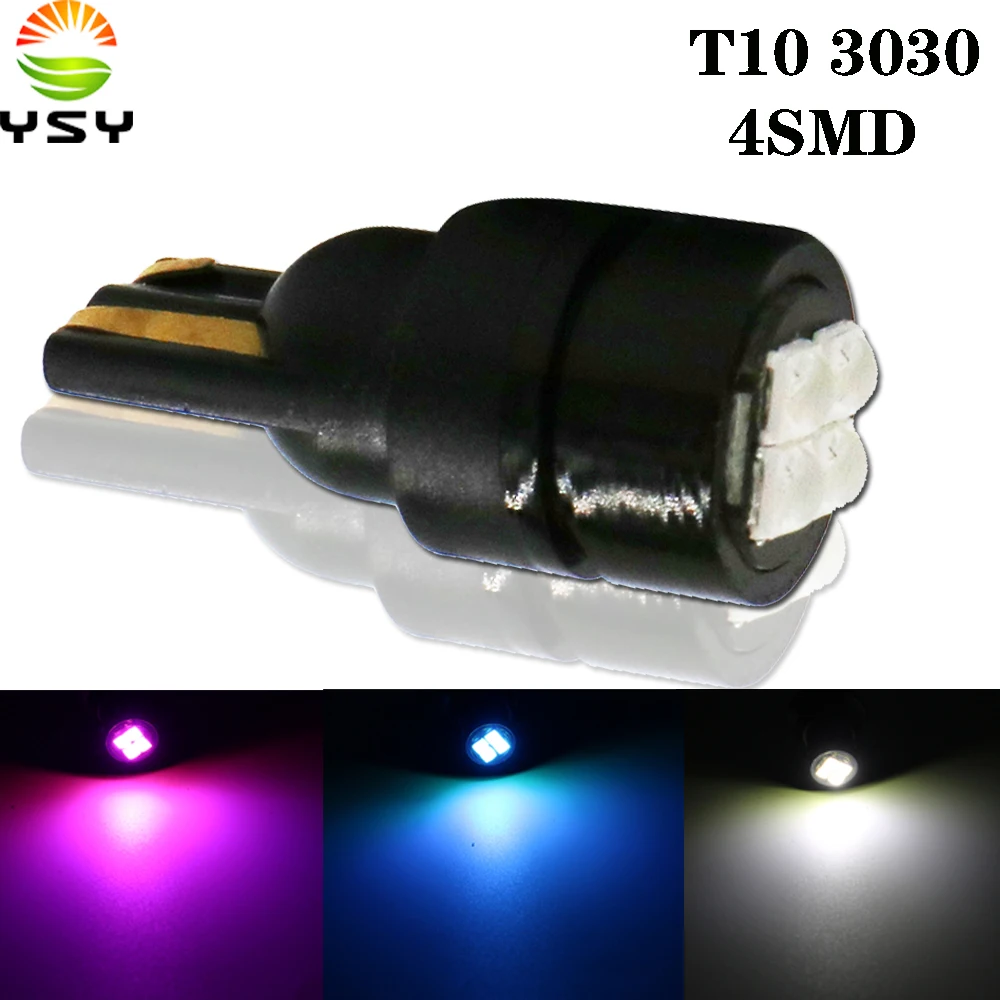 

YSY 100X SignaL Lamp W5W LED Bulb 3030 4SMD T10 Led W5W 168 194 Clearance Lights Reading lamp 12V Car Accessories White Red