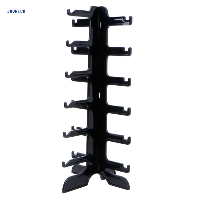 Black JAVRICK 6 пар солнцезащитных очков очки Рамка стойка Дисплей Стенд Органайзер шоу держатель - Цвет: Black