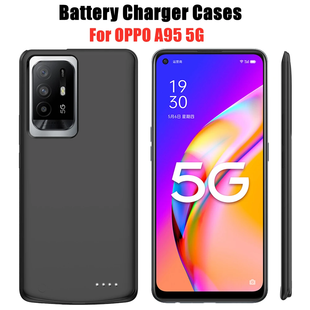 

Portable Charger Powerbank Cover For OPPO A95 Battery Cases 6800mAh External Battery Power Bank Cover For OPPO K9 Charging Case
