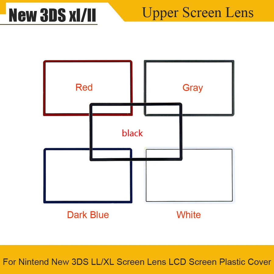 

Top Upper Screen Lens LCD Screen Plastic Cover for Nintend New 3DS LL/XL Front LCD Screen Frame Lens Cover for New 3DS XL LL