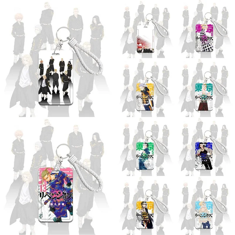 Anime Tokyo Revengers Student ID Bus Bank Card Holder Keychain Case Cover Pendant Toy Prop Decor Cosplay Gift  Keyring