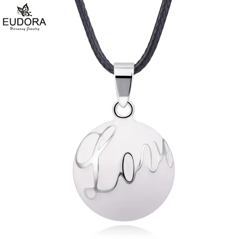Eudora Angel Caller Baby Chime Ball Blue White Love Letter Harmony Bola Ball Ringing Bola Pendant Necklace Jewelry Pregnant Gift 2