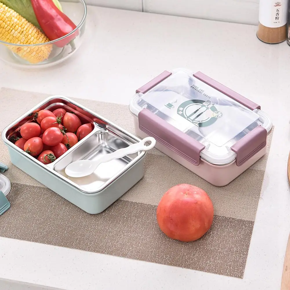 

Portable Heat Insulated Stainless Steel Liner Two Compartment Bento Lunch Box