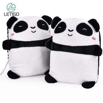 

Winter USB Warm Gloves Cartoon Panda Electric Heating Gloves Half Heated Fingerless Heating Hands Warmer For Men Women 1Pair
