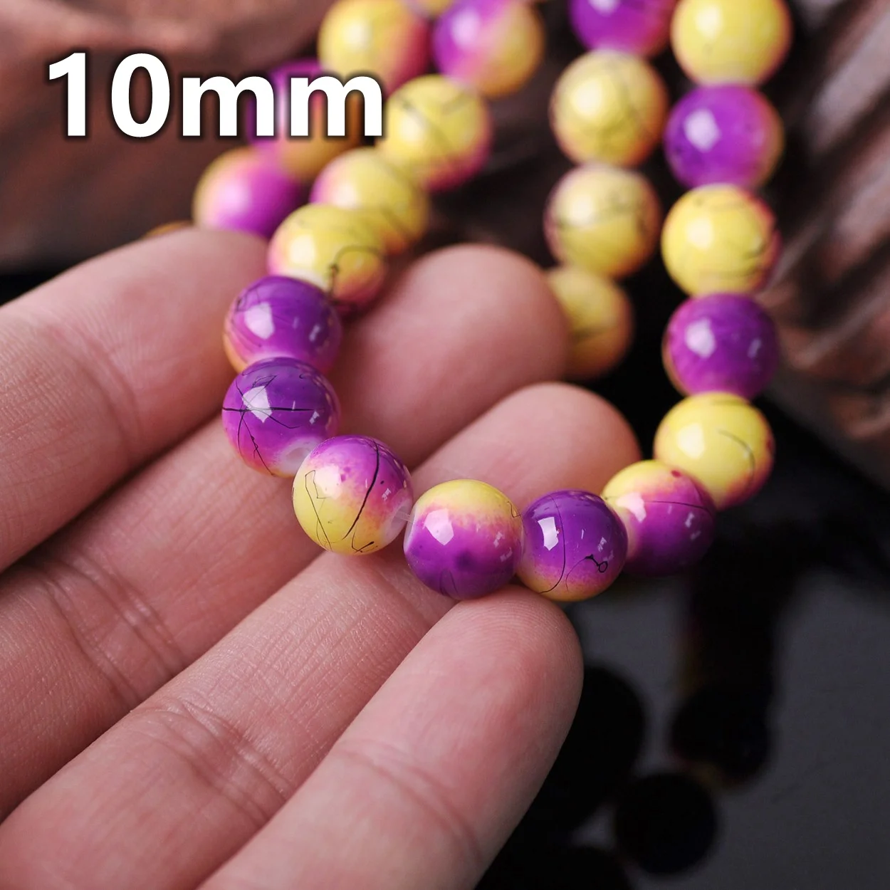 Рисунок 2 - круглые 10 мм, непрозрачные стеклянные