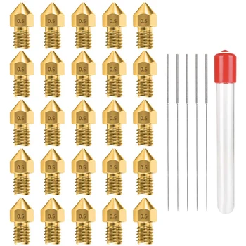 

0.4MM MK8 Terminal 3 End Nozzle 25 3D Printer Brass Nozzle Extruder, Suitable for Makerbot Creality CR-10