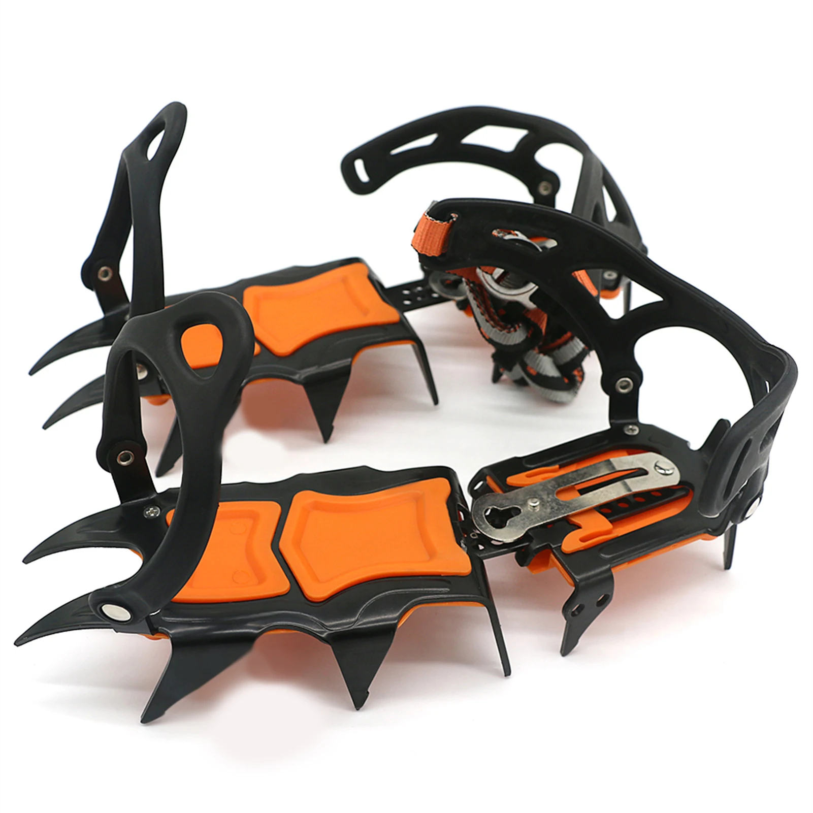 

Winter Snow Boot Shoes Ice Gripper 12 Teeth Ice Crampons Anti-skid Ice Spikes Snow Traction Cleats for Snow Climbing 2021 New