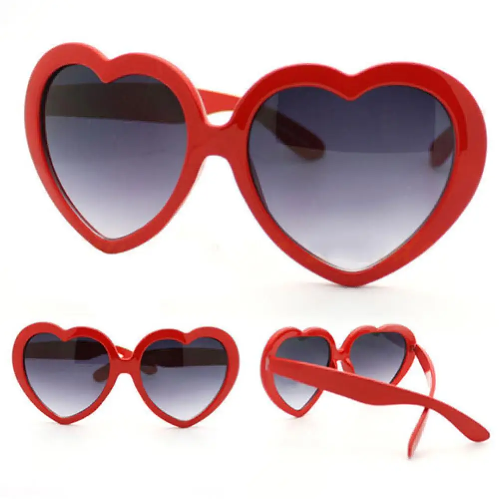 Funny Love Heart Shape damskie okulary przeciwsłoneczne moda letnie okulary przeciwsłoneczne prezent dla mężczyzn okulary