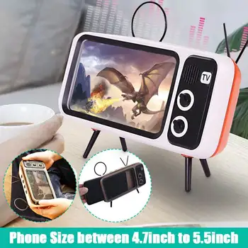 

Retro TV Mobile Phone Screen Stand Cell Phone Mounts Holder for 4.7-5.5in mini Waterproof bluetooth Speaker Mobile Phone Screen