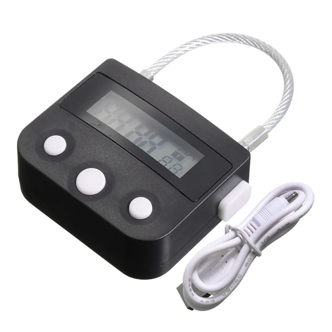 Mayitr, 1 шт., электронный замок времени, 4 класса, водонепроницаемый, USB, перезаряжаемый, переключатель времени, замок, замок для улучшения дома