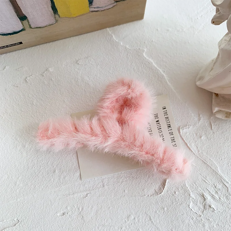 Women Plush Hair Claws Fashion Hair Clips Female Hair Crabs Soft Girl Hairgrips Elegant Headwear Woman Hair Accessories Ornament cute headbands for women Hair Accessories