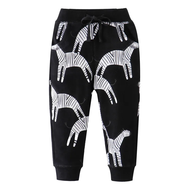 

Jumping Meters Animals Baby Sweatpants for Autumn Boys Girls Trousers Cartoon Kids Drawstring Pants Lose Long Trousers Pants