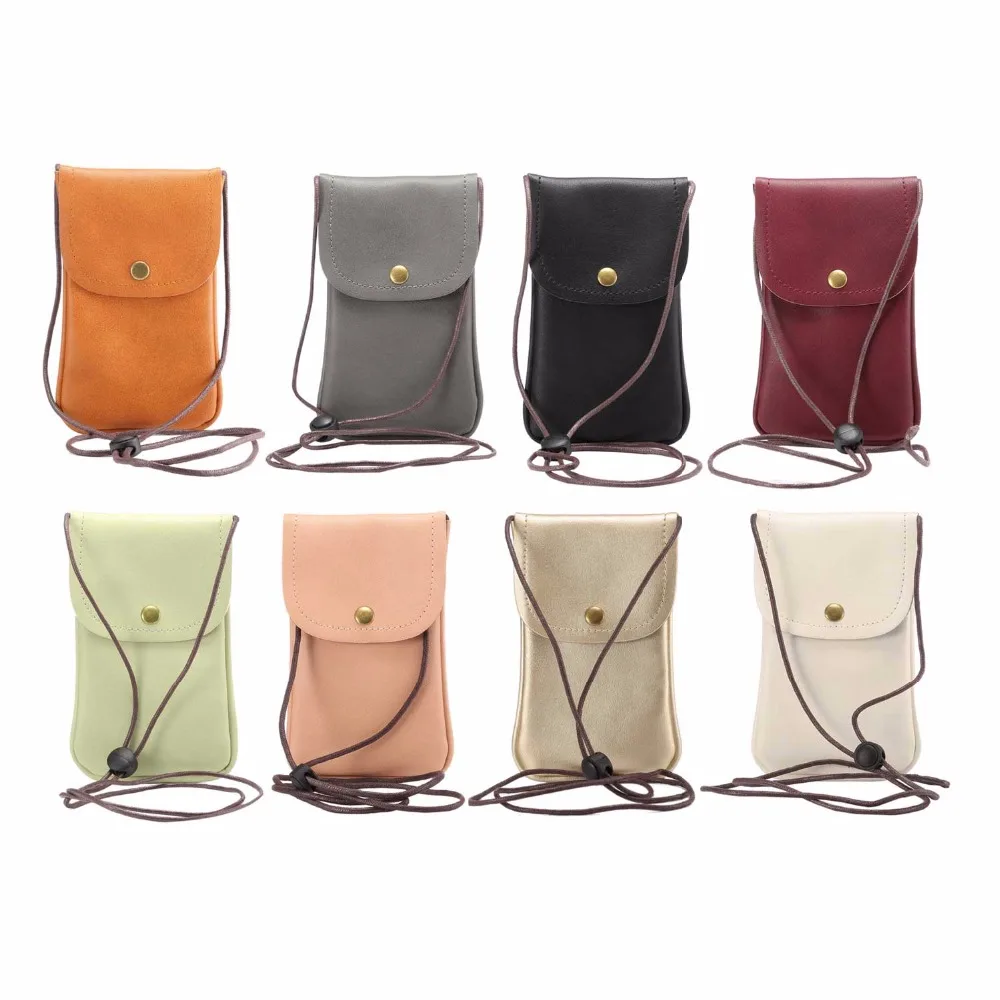 

Universal Leather Cell Phone Bag Shoulder Pocket Wallet Pouch Case Neck Strap For Samsung For iPhone For Huawei For HTC LG