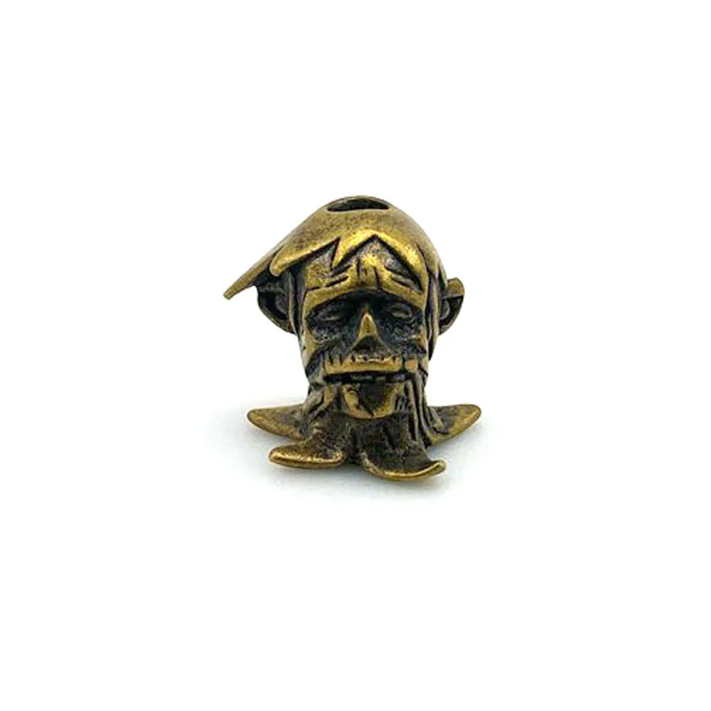 Brass Skull Knife Beads Outdoors DIY Tools EDC Gears Mens Gift Lanyard Pendants Handcrafted Personality Key Rings Accessories