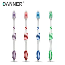 Баннер зубная щетка с мягкой щетиной Щетки Уход за полостью рта Зубы Здоровье Глубокая чистка Эко-дружественных средних зубов щетка