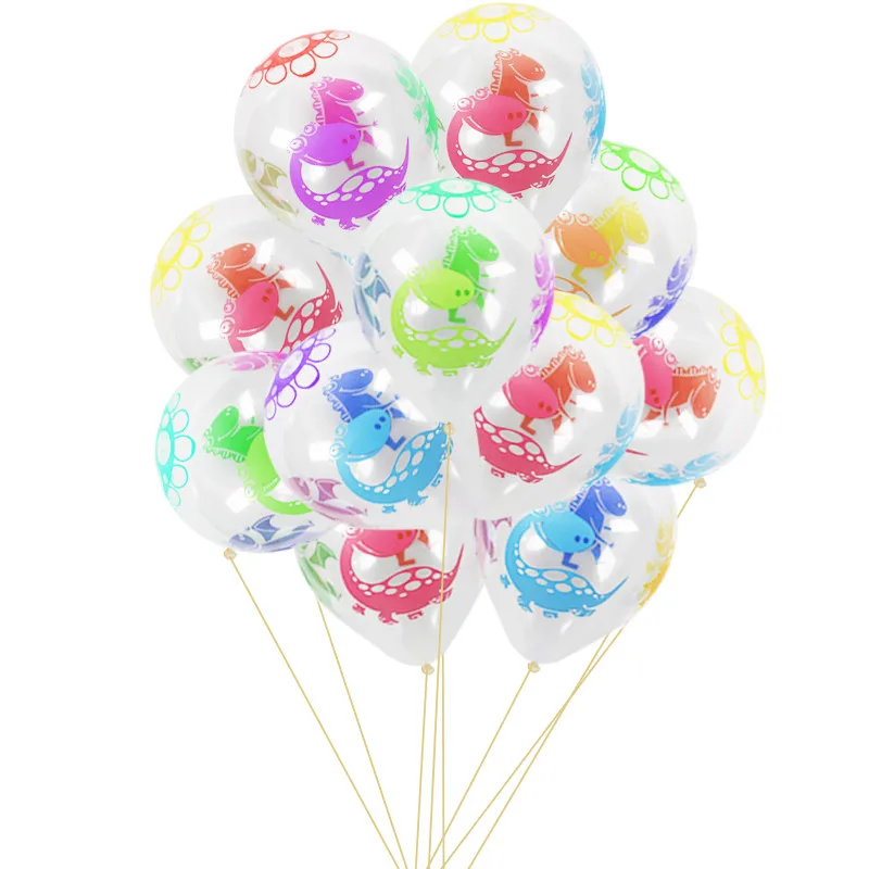 

10pcs/lot 12inch Dino Birthday Balloons Dinosaur Jungle Wild Animal Party Latex Balloons Kids Birthday Party Air Ballon Jurassic