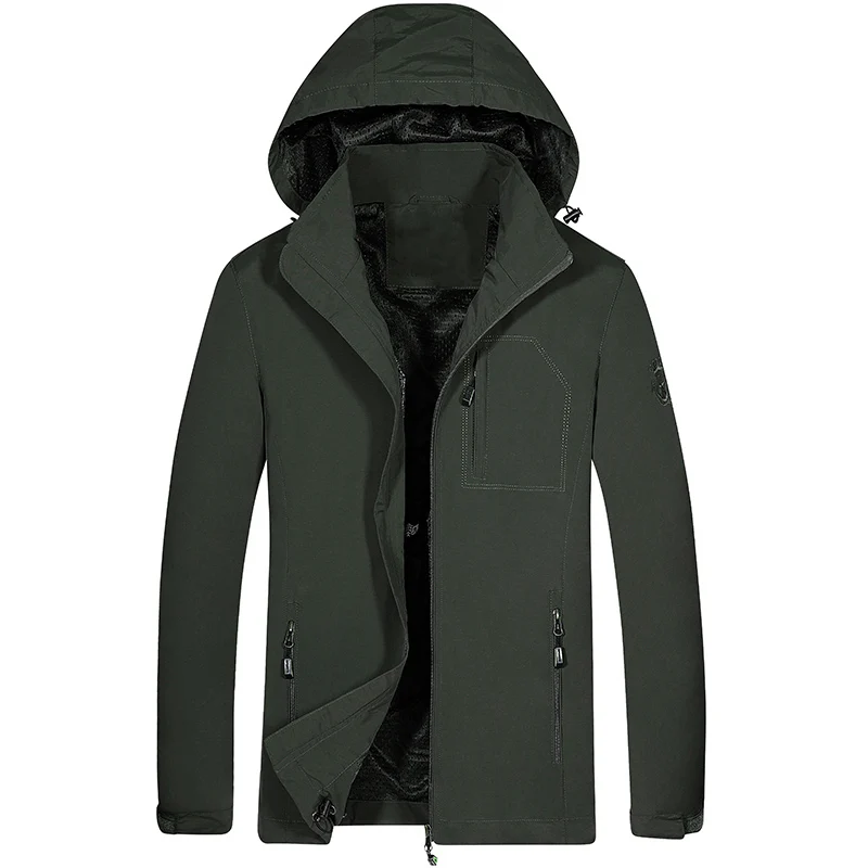 MANTLCONX плюс 6XL 7XL уличная тонкая куртка мужская повседневная куртка армейская военная куртка Мужская s летняя дышащая куртка с капюшоном мужская - Цвет: Army Green