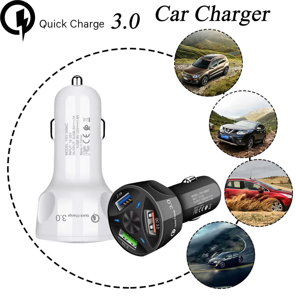 

Brand New Socket Adapter Splitter 3 USB Port Charger DC 12V 24V Car Cigarette Lighter Electronics Gadgets High Quality Durable