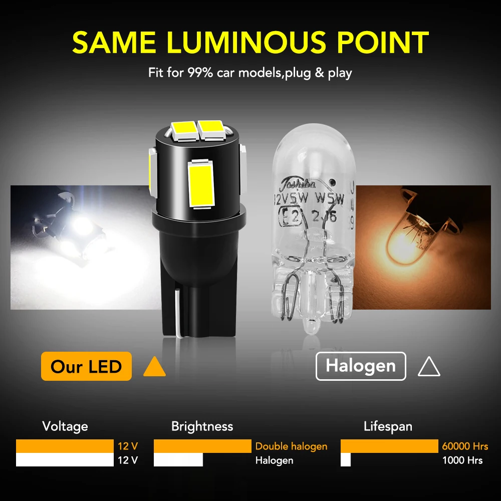 4 шт. T10 LED W5W 194 168 5630 SMD авто Led интерьер свет для mitsubishi lancer asx outlander pajero l200 Samsung QM6